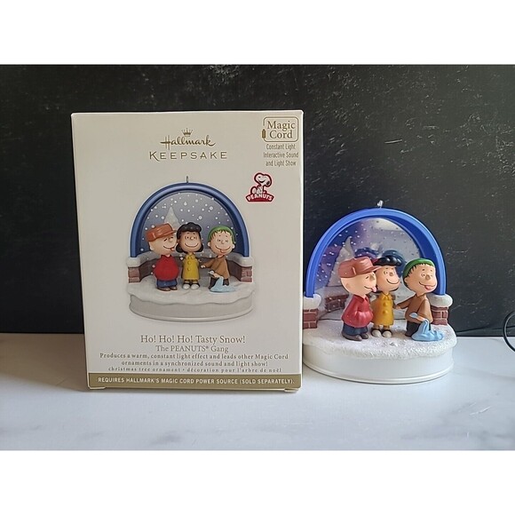 Hallmark Keepsake Peanuts Gang Ornament Ho! Ho! Ho! Tasty Snow Charlie Brown - Picture 2 of 10